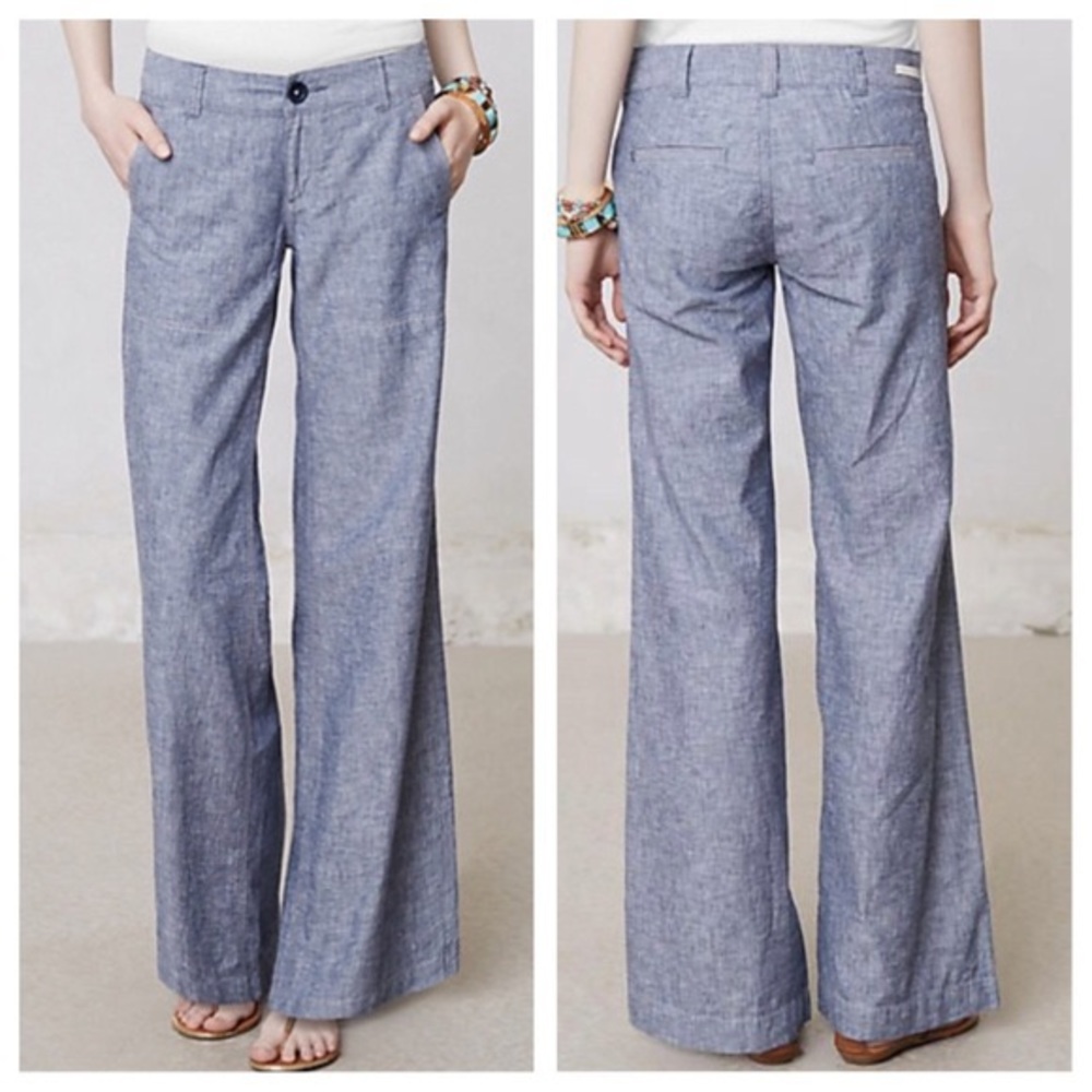 Anthro Pilcro & The Letterpress Chambray Pants 6